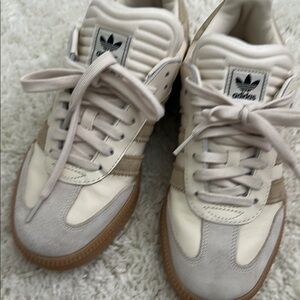 Adidas Cream and Tan Sneakers